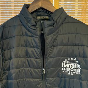 Harrah’s Cherokee Casino 25th anniversary Private Collection Black Puffer Jacket